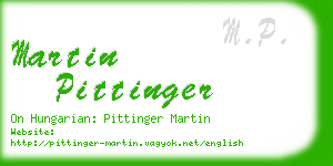 martin pittinger business card